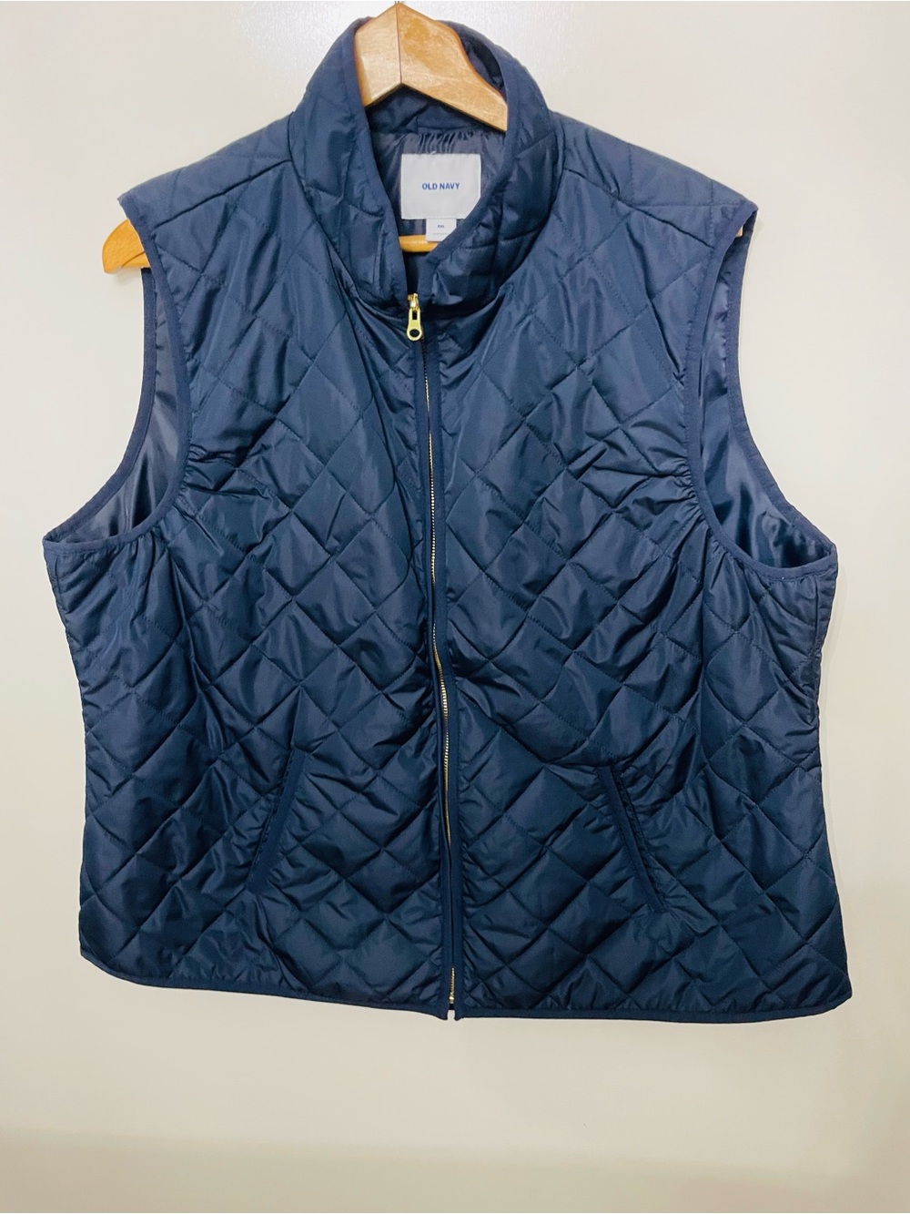 Old Navy Women's Quilted Navy Sleeveless Puffer Vest size XL Gorpcore Office